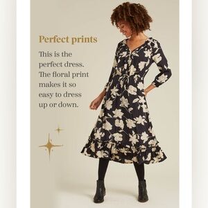 Fat Face Floral Midi Dress Size 12